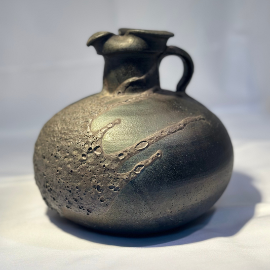 Volcanic Black Yakishime Pitcher