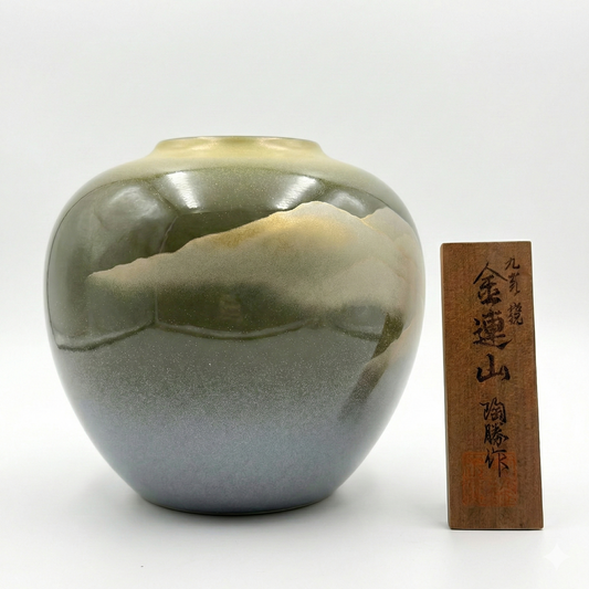 Kutani-yaki: "Kinrenzan" (Golden Lotus Mountain)